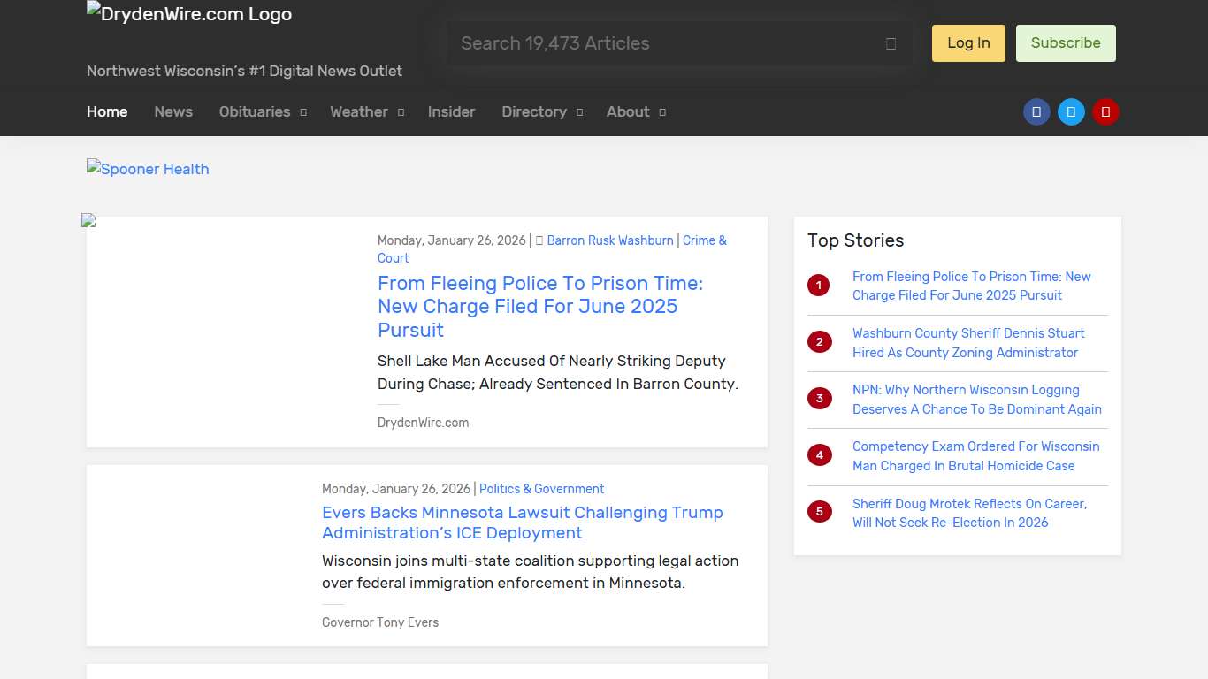 DrydenWire News & Information for Northwest Wisconsin